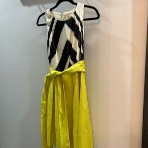 Beautiful black/cream dress top with a-line bottom.